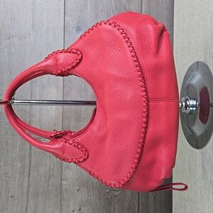 Radley Red Leather Handbag Purse Satchel Hobo